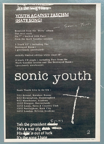 Sonic youth 1992 - 1992, poster