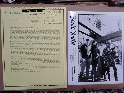 Sonic youth 1987 - sister, press